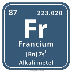 Francium Facts Symbol Discovery Properties Uses