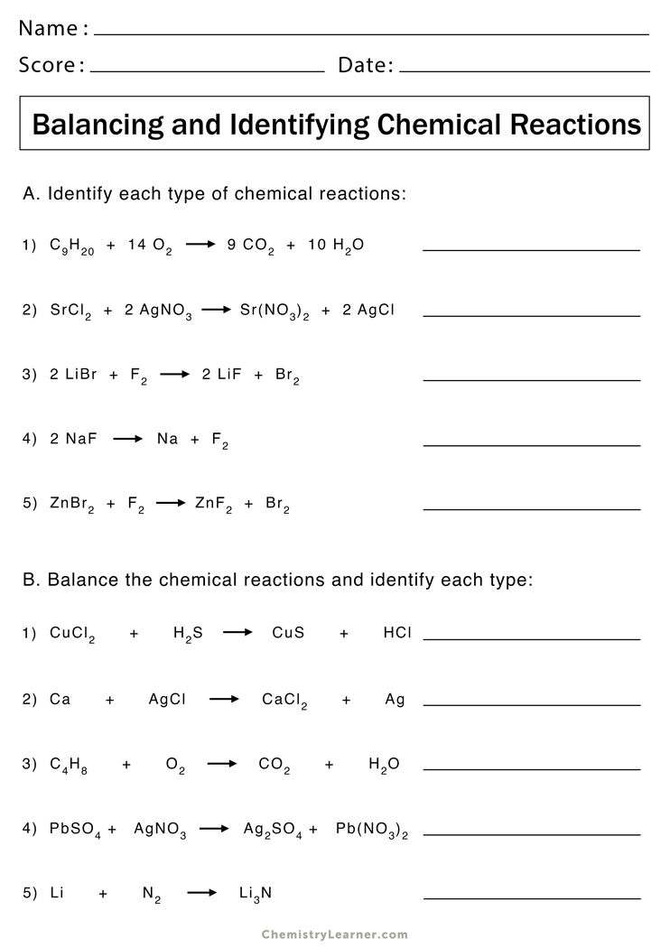 types-of-chemical-reactions-worksheets-free-printable