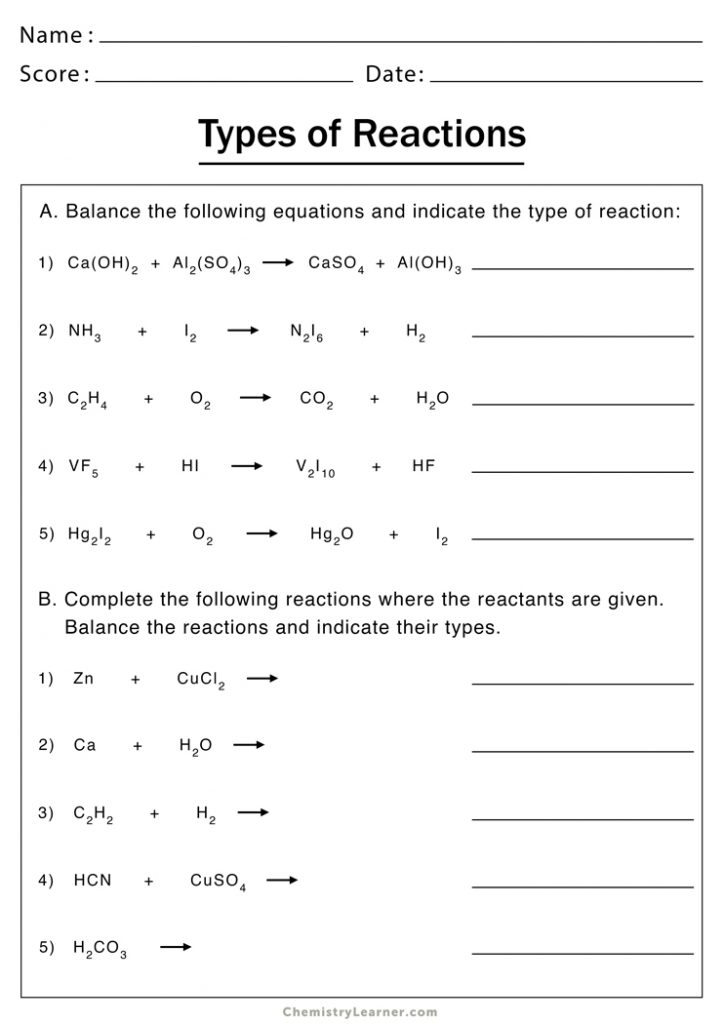 identifying-chemical-reactions-worksheet