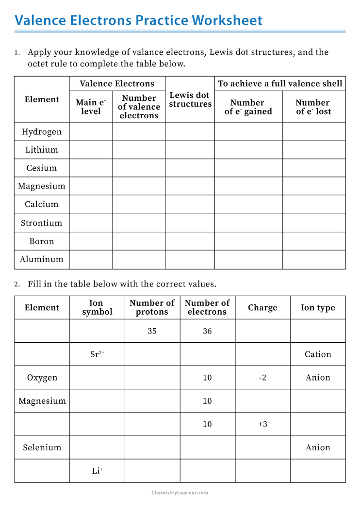 free-printable-valence-electrons-worksheets