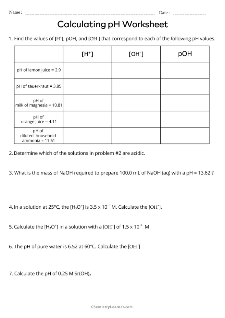 Critical Reading ph Worksheet with Answers